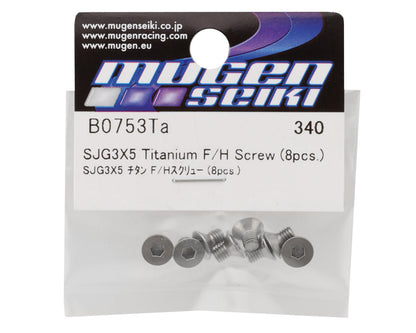 Mugen Seiki Titanium Flat Head Screw Set (3x5mm)