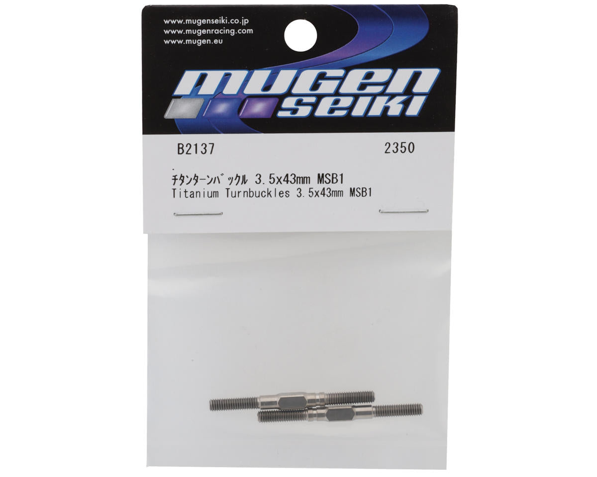 Mugen Seiki 3.5x43mm Titanium Turnbuckles (2)