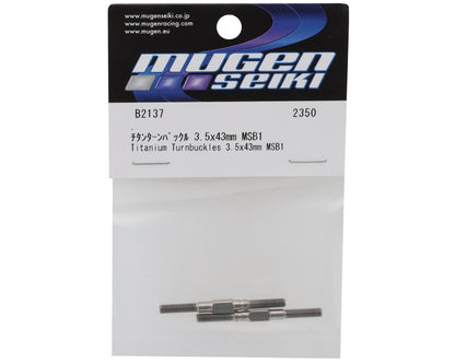 Mugen Seiki 3.5x43mm Titanium Turnbuckles (2)