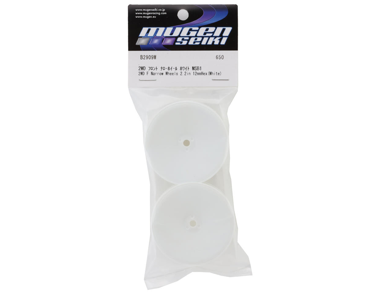 Mugen Seiki 2.2 Narrow Front Buggy Wheels (White) (2) w/12mm Hex