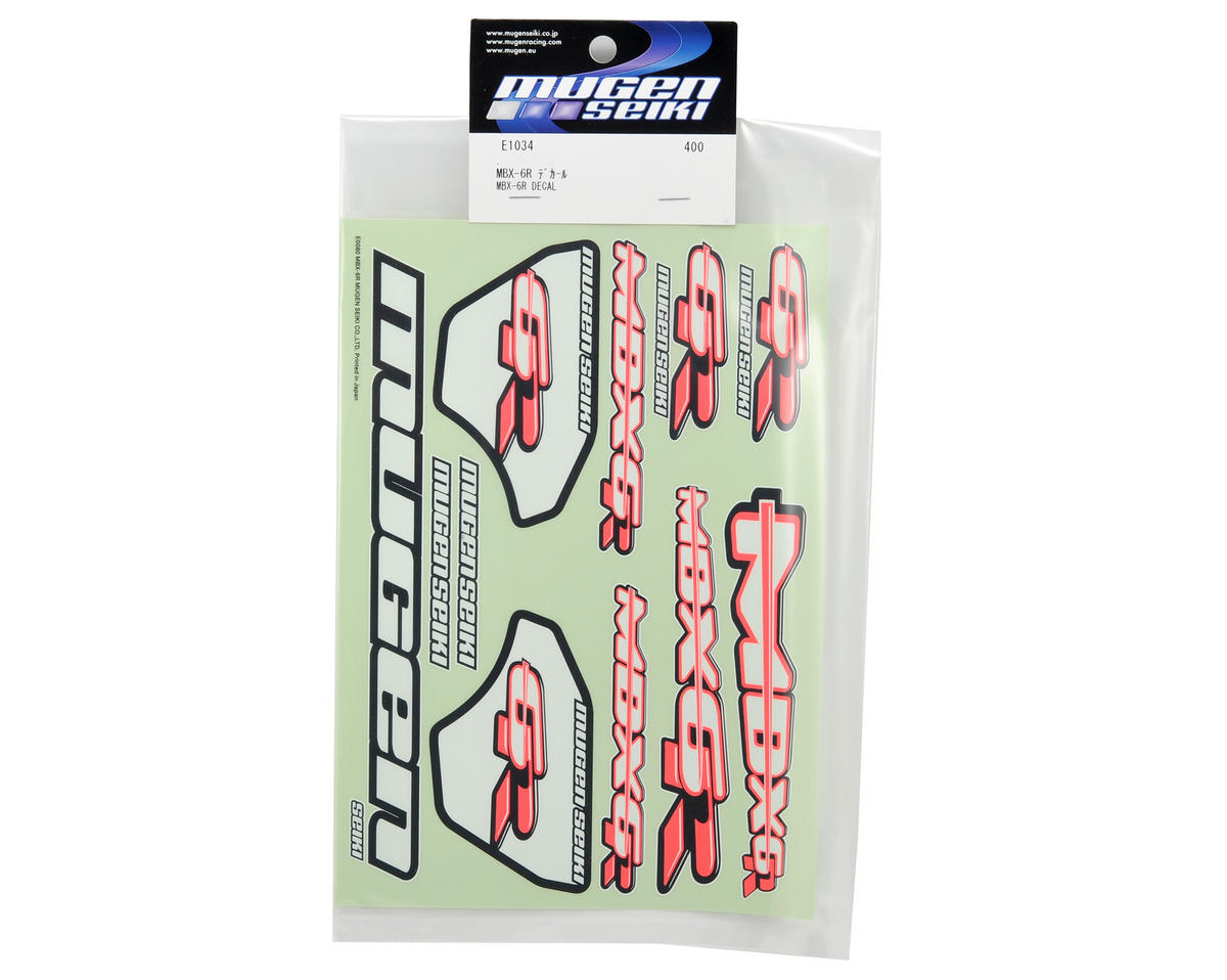 Mugen Seiki MBX6R Decal Sheet