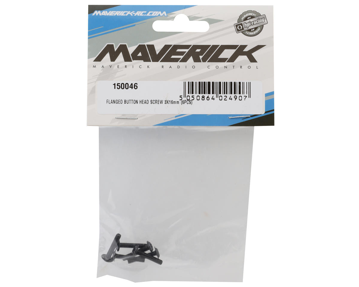 Maverick 3mm Flanged Button Head Phillips Screws (6) (16mm)