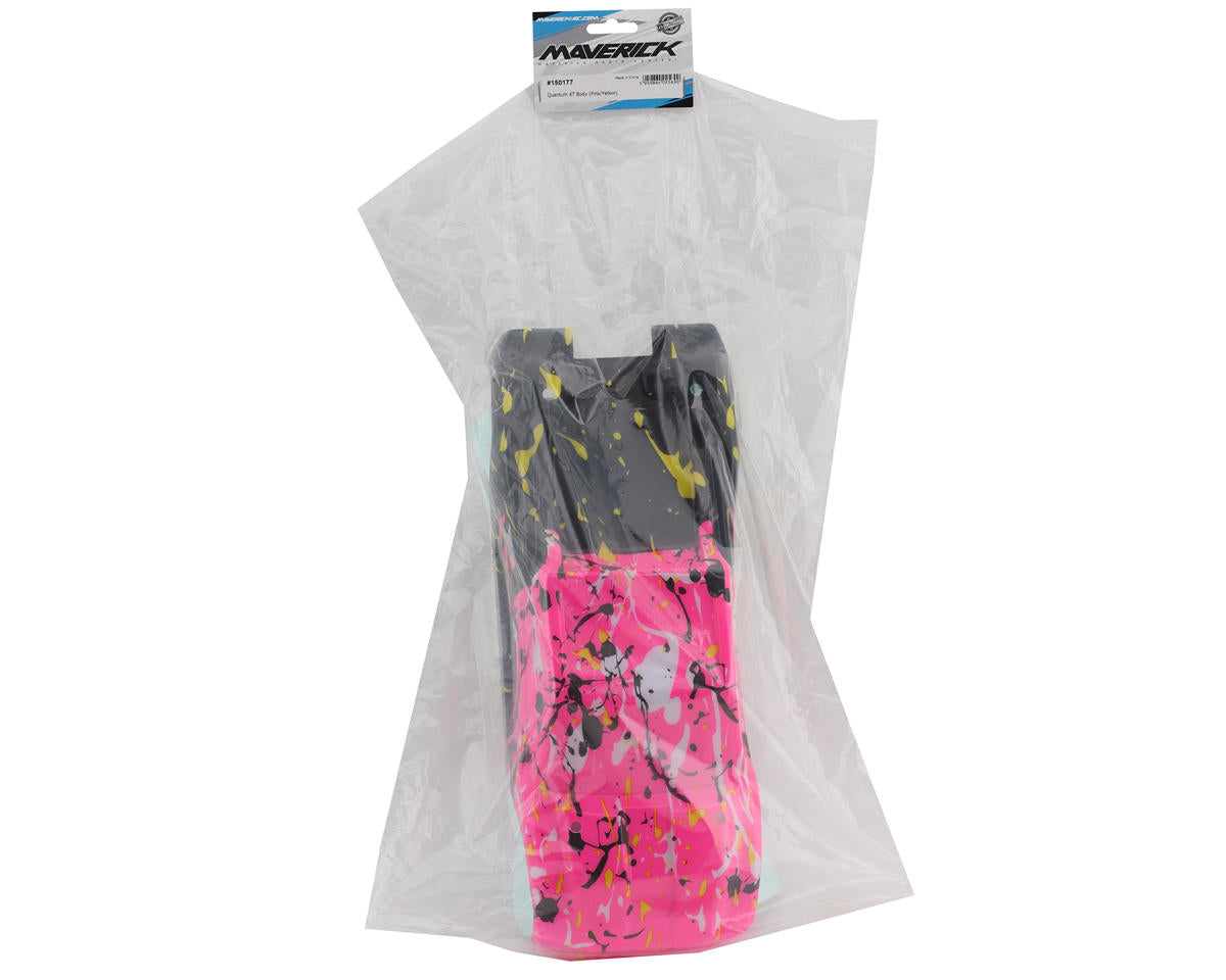 Maverick Quantum XT 1/10 Stadium Truck Body (Pink/Yellow)