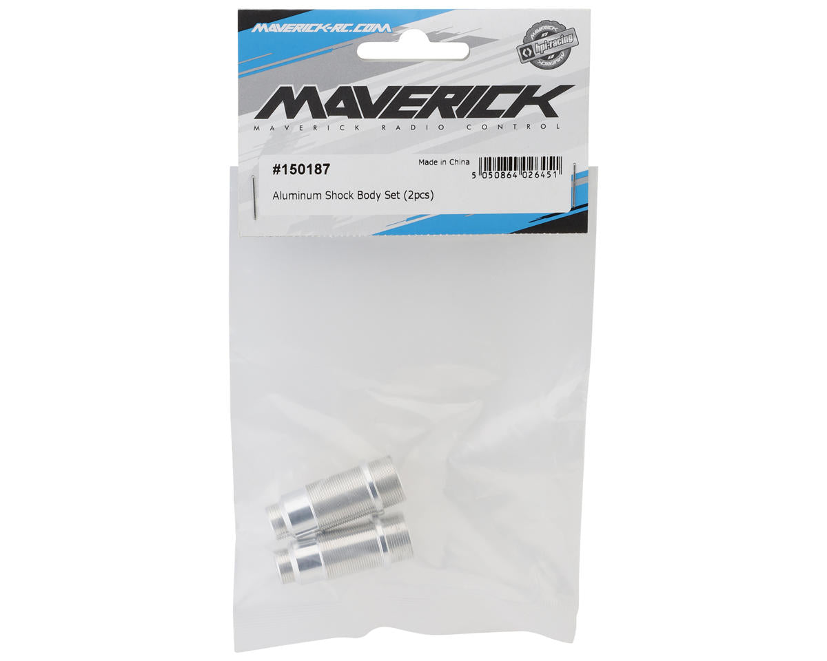 Maverick Aluminum Shock Body Set (Silver) (2)