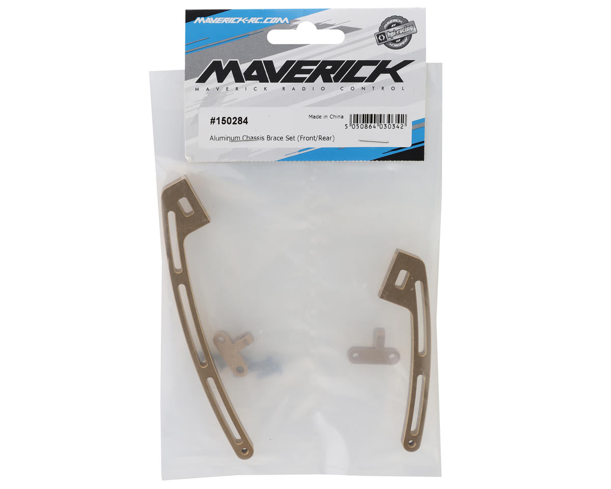Maverick Aluminum Front & Rear Chassis Brace Set (Gold)