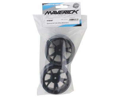 Maverick Quantum2 2.8in Monster Truck Wheels (Black) (2) (14mm Hex)