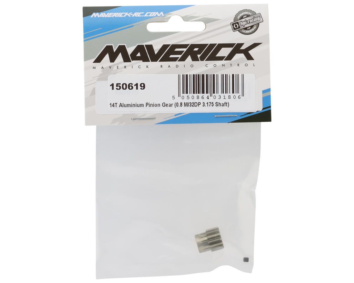 Maverick 0.8MOD Aluminum Pinion Gear (14T)