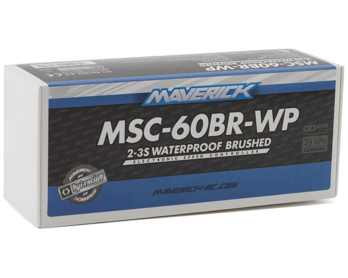 Maverick MSC-60BR-WP 60A Waterproof Brushed ESC w/XT60 Connector