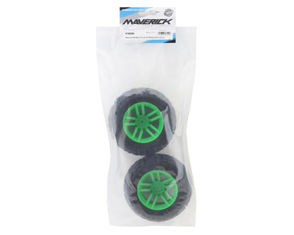 Maverick MixBlok Pre-Mounted Monster Truck Tires (Green) (2)
