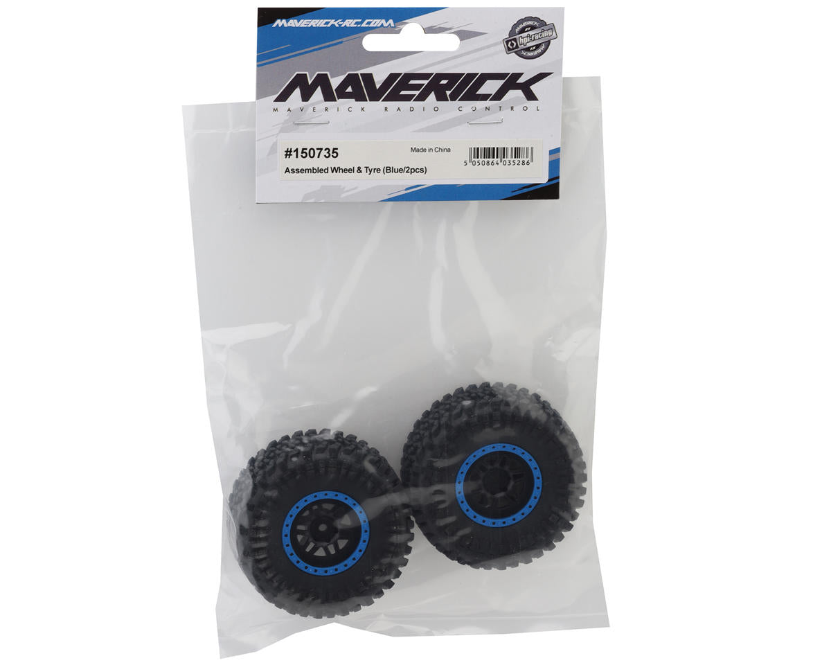 Maverick DOHA Pre-Mounted Tires (Blue) (2)