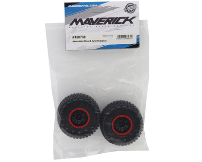 Maverick DOHA Pre-Mounted Tires (Red) (2)