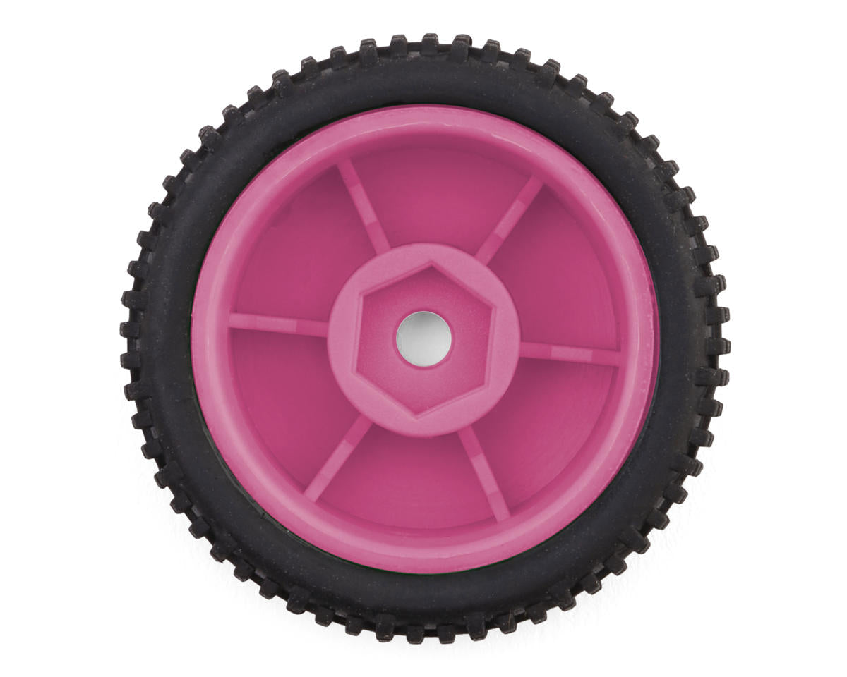 Maverick Microbe Sideline Front & Rear Pre-Mounted Buggy Tires Set (Pink)
