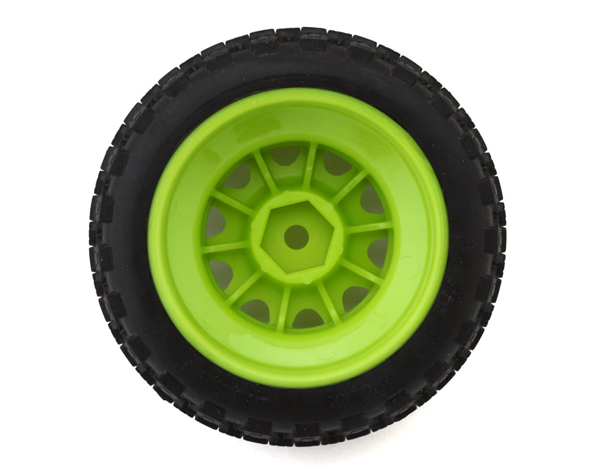 Maverick QByte SC Tredz 1/12 Pre-Mounted Short Course Truck Tires (Fluoro Green)