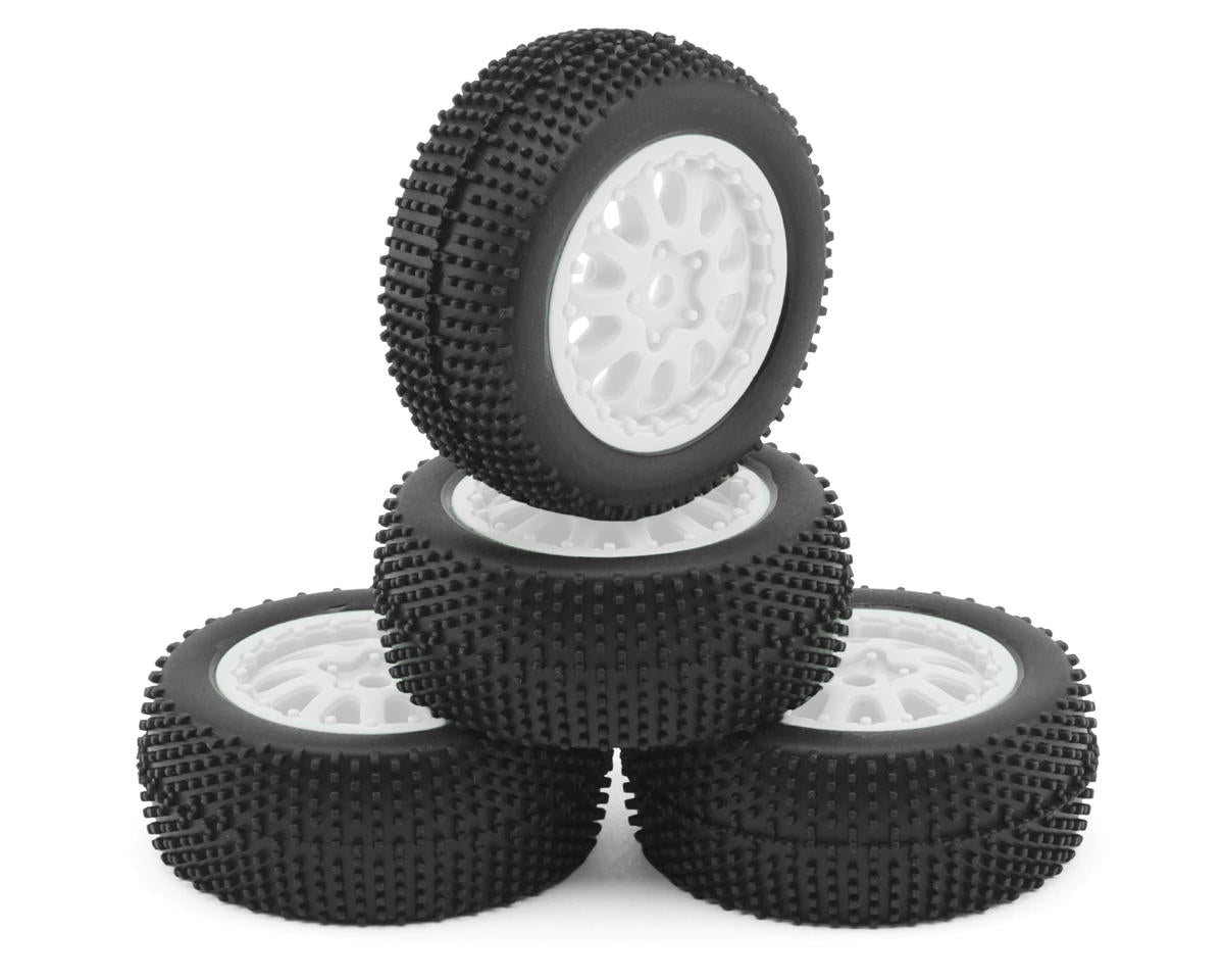 Maverick Microbe SC Sidepin Pre-Mounted Short Course Tires Set (White)