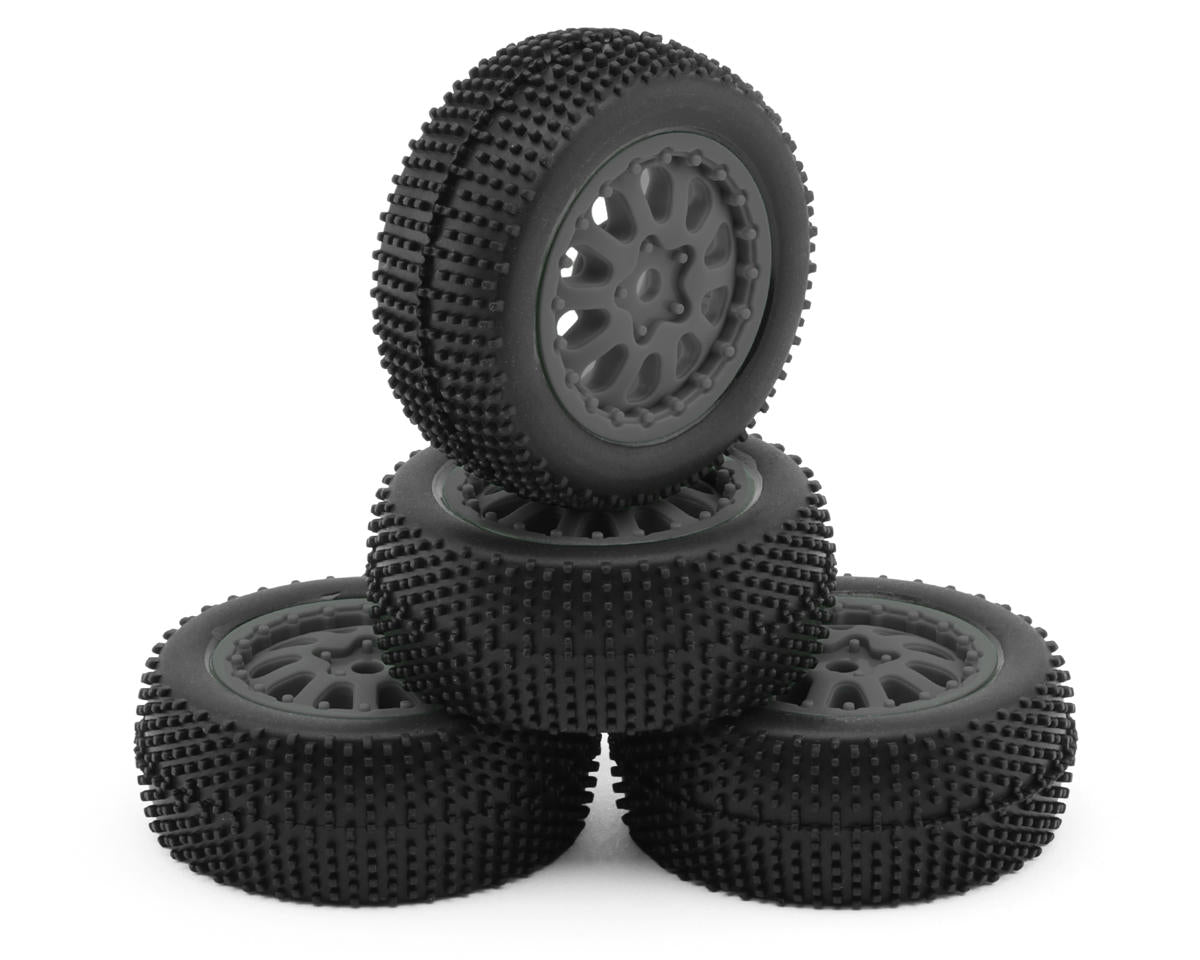 Maverick Microbe SC Sidepin Pre-Mounted Short Course Tires Set (Grey)