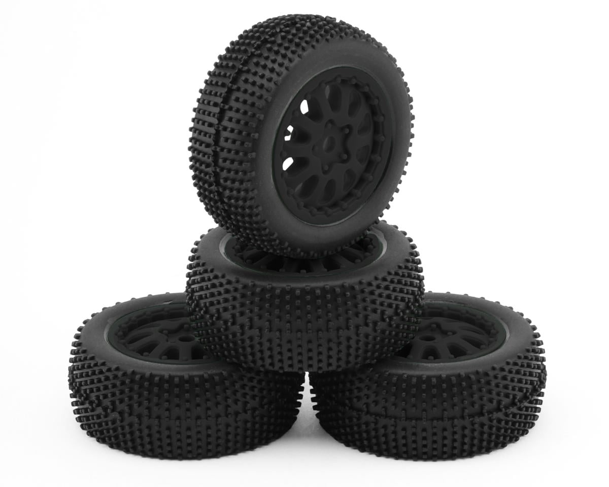 Maverick Microbe SC Sidepin Pre-Mounted Short Course Tires Set (Black)