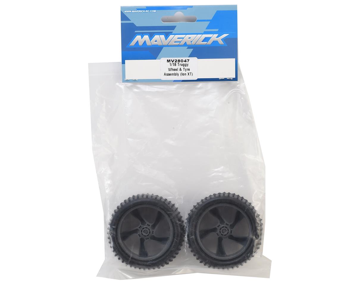 Maverick Ion XT Pre-Mounted 1/18 Truggy Tires (2)