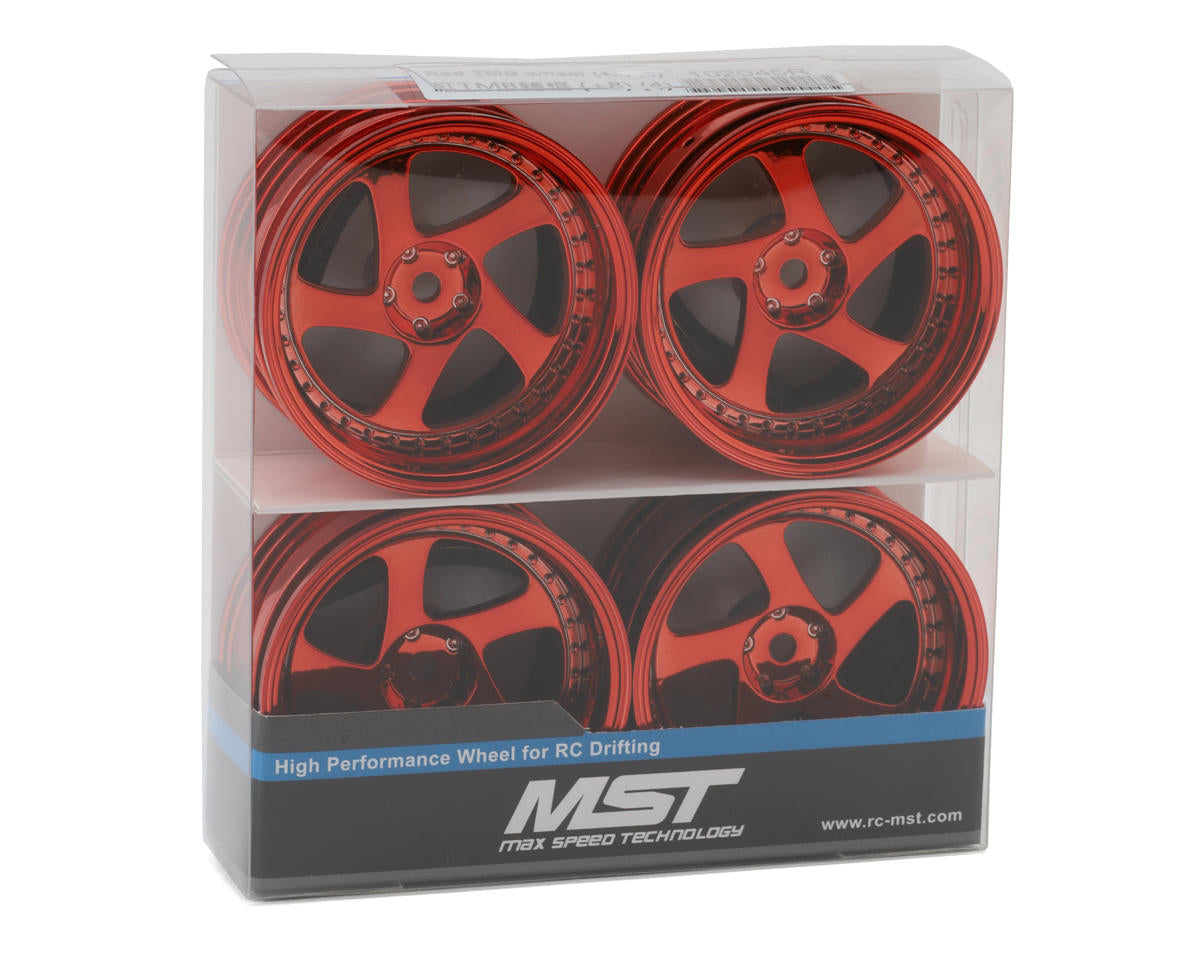 MST TMB 1/10 Drift Wheels (Red) (+8) (4)