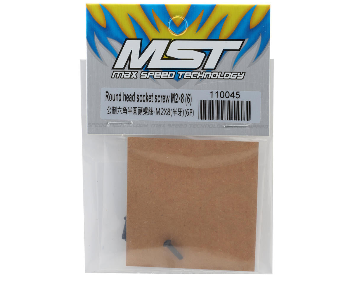 MST 2x8mm Button Head Step Screws (6)