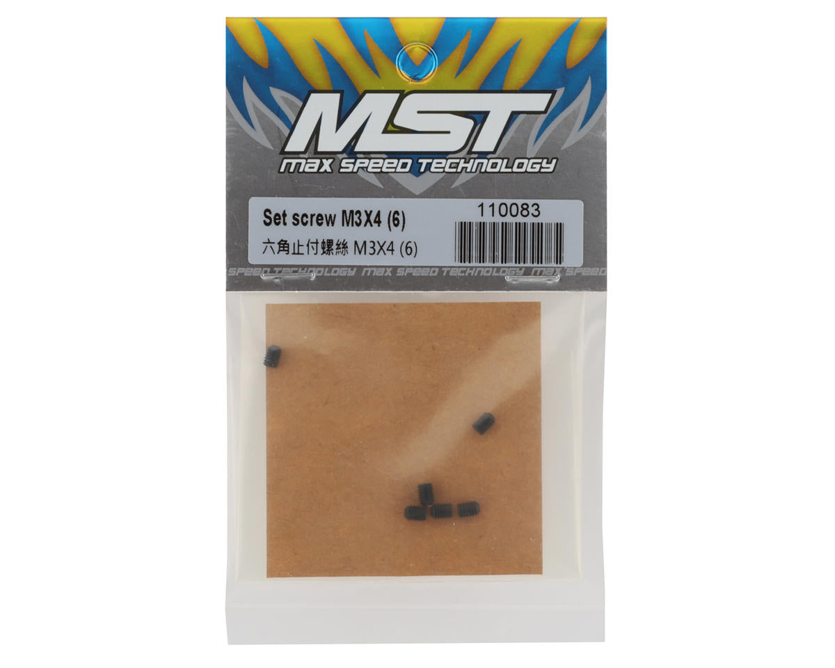 MST 3mm Steel Set Screws (6) (3x4mm)