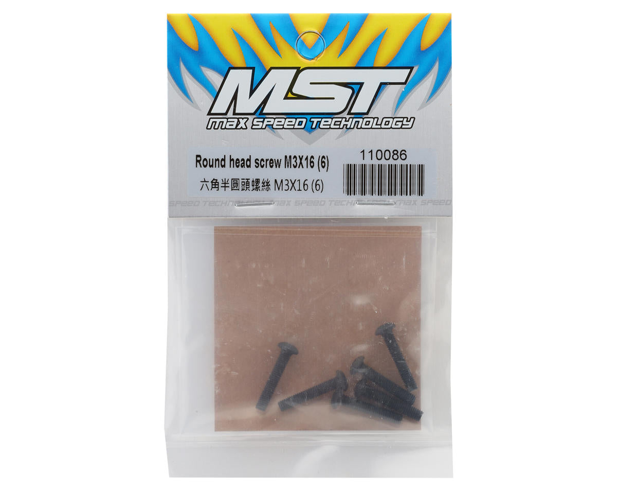 MST 3x16mm Button Head Screws (6)