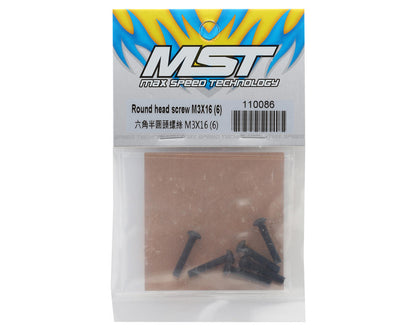 MST 3x16mm Button Head Screws (6)