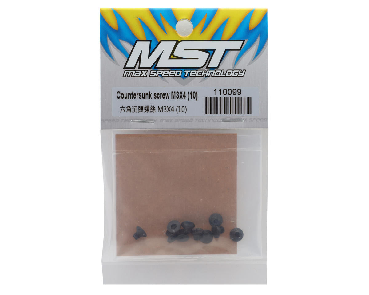 MST 3x4mm Flat Head Screws (10)