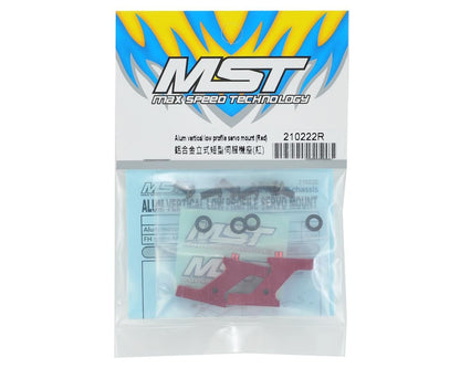 MST FXX-D Aluminum Vertical Low Profile Servo Mount (Red)