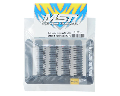 MST Coil spring 45mm (soft)(red)(4)