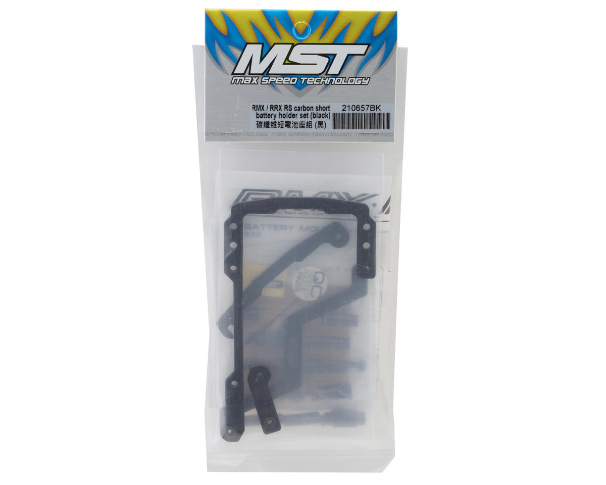 MST RMX/RRX RS Carbon Fiber Shorty Battery Holder Mount Set (Black)