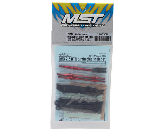MST RMX 2.5 Aluminum turnbuckle set (red)