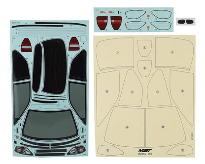 MST EK9 1/10 On-Road Body (Clear)