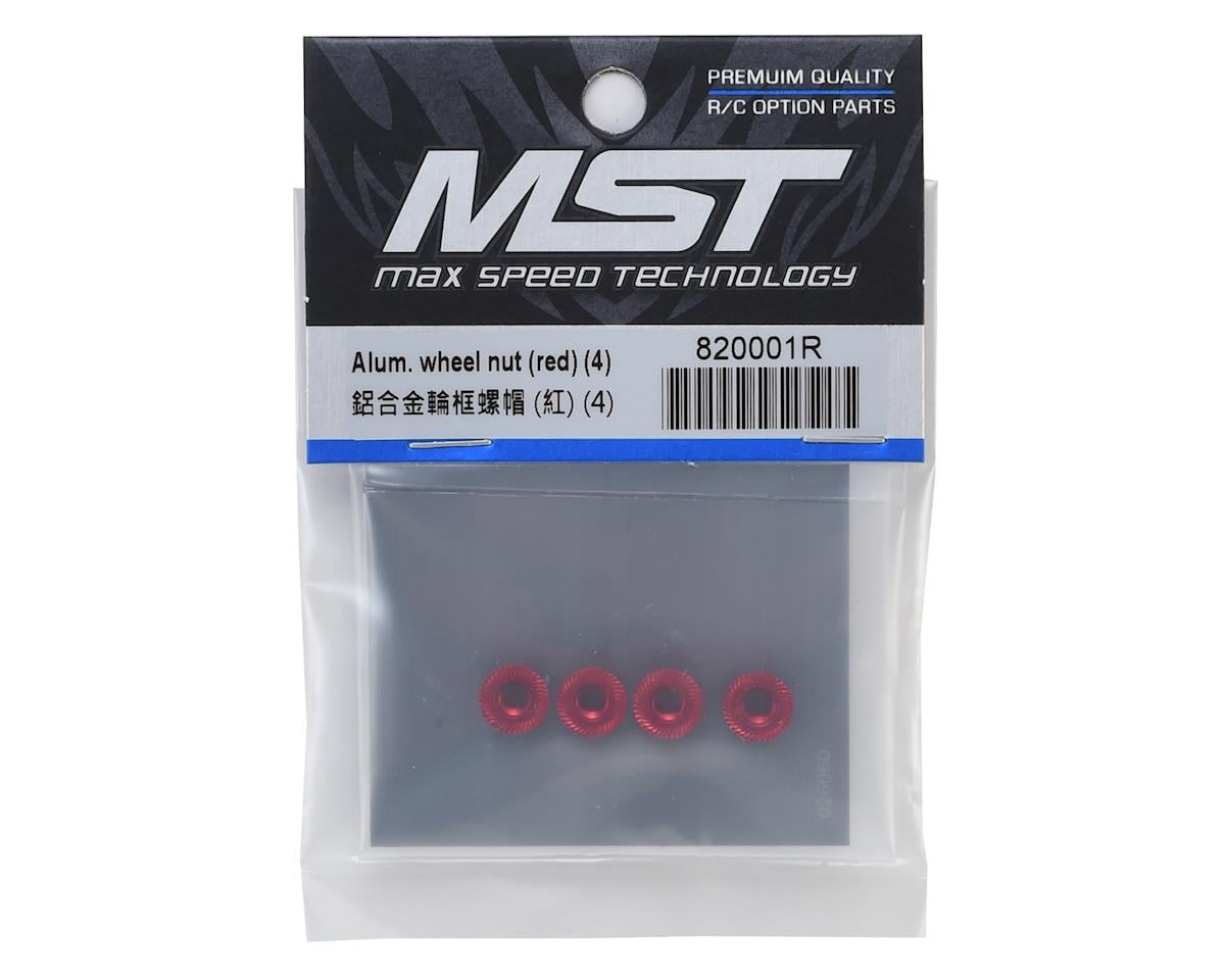 MST Alum. wheel nut (red) (4)
