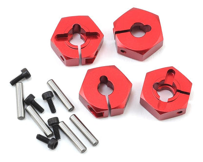 MST Alum. hex. wheel hubs 4mm (red) (4)
