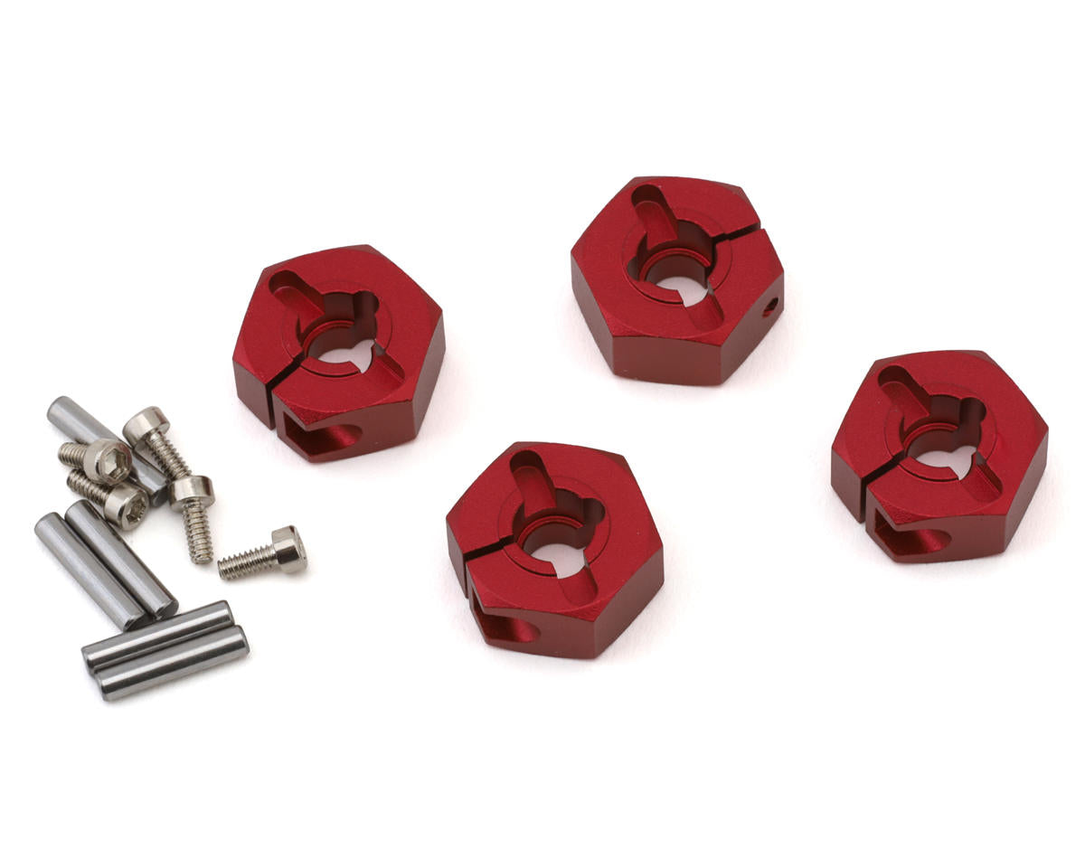 MST Aluminum Wheel Hexes (Red) (4) (6mm)