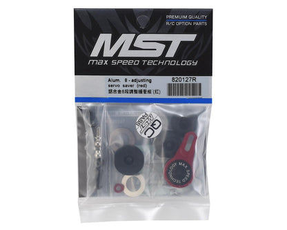 MST Aluminum 8-Point Adjustable Servo Saver (Red)