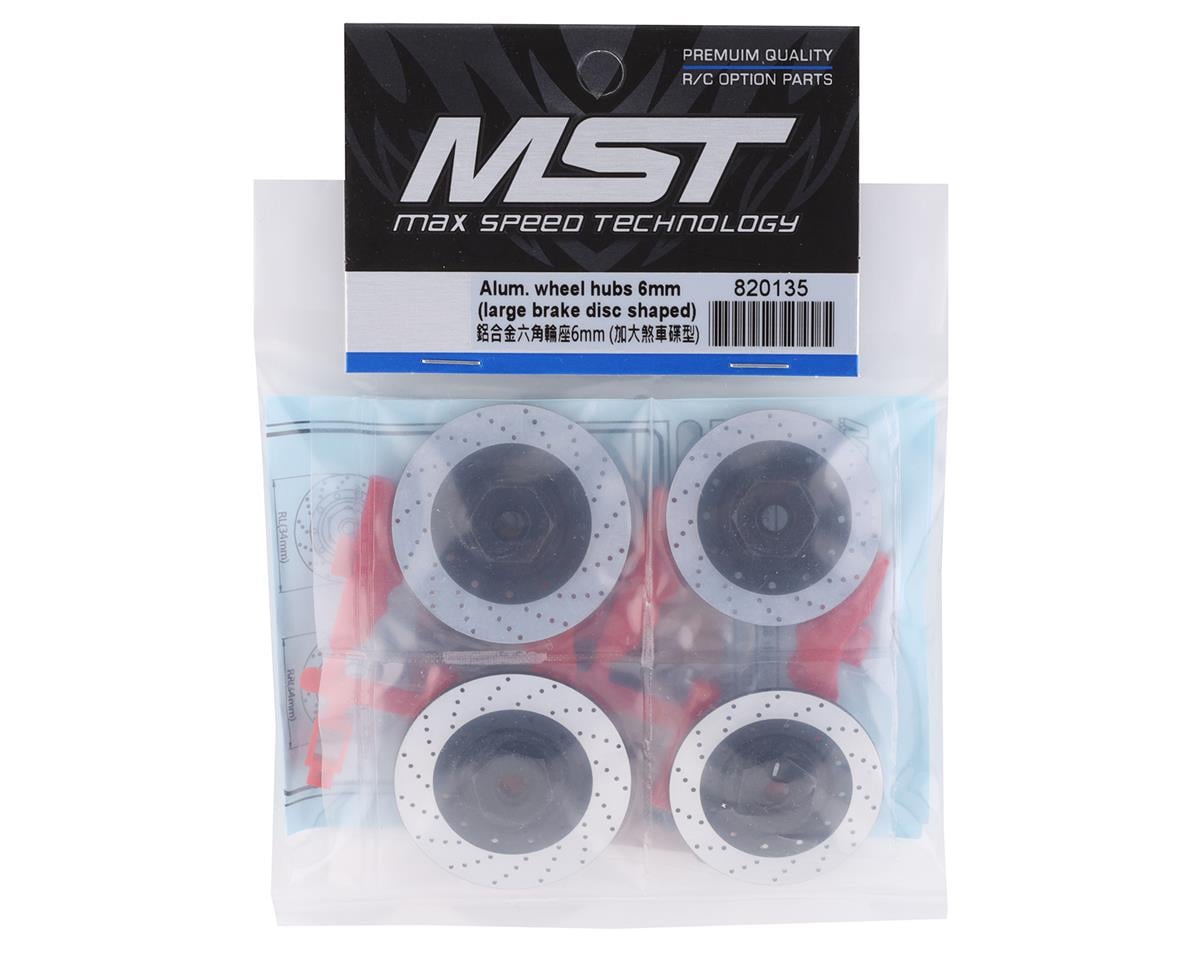MST Alum. wheel hubs 6mm (large brake disc shaped)