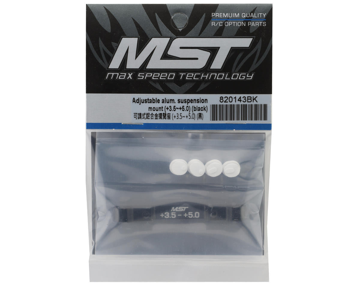 MST Adjustable Aluminum Suspension Mount (+3.5/+5.0) (Black)