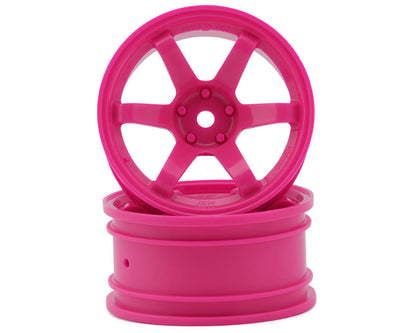 MST TE37 1/10 High Traction Drift Wheels (Hot Pink) (2) (7mm Offset)