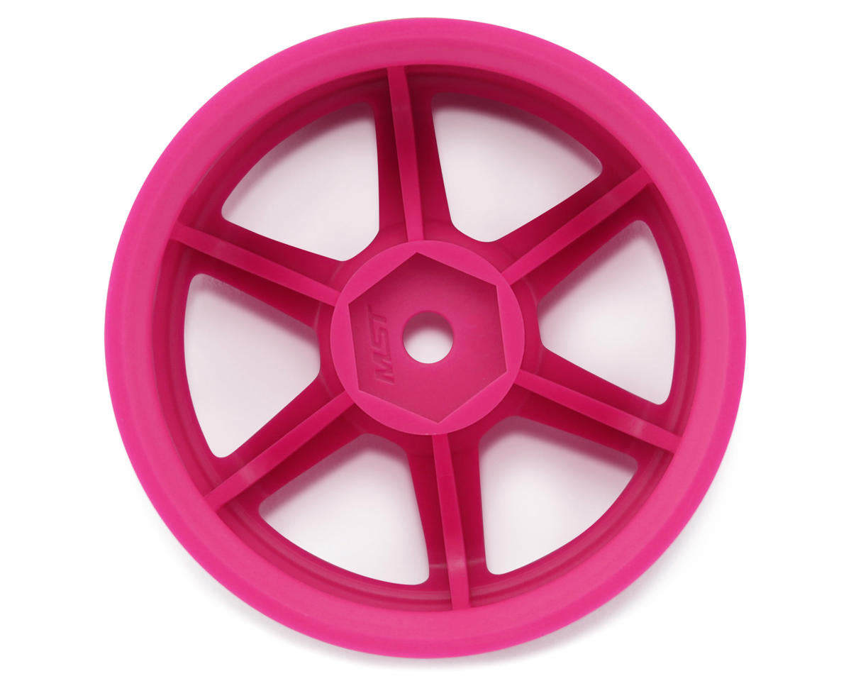 MST TE37 1/10 High Traction Drift Wheels (Hot Pink) (2) (7mm Offset)