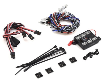 MyTrickRC Police Deluxe Light Set w/UF-7 Controller, 8 LEDs & Red/Blue Lightbar