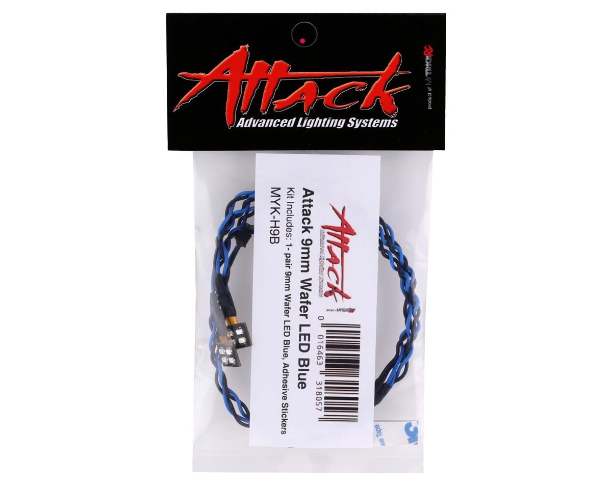 MyTrickRC Attack 9mm 4-LED Square Wafer (Blue) (2)