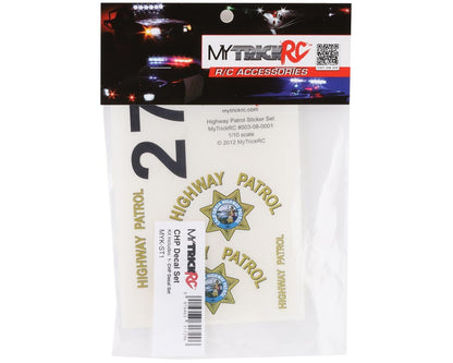 MyTrickRC CHP California Highway Patrol Decal Set