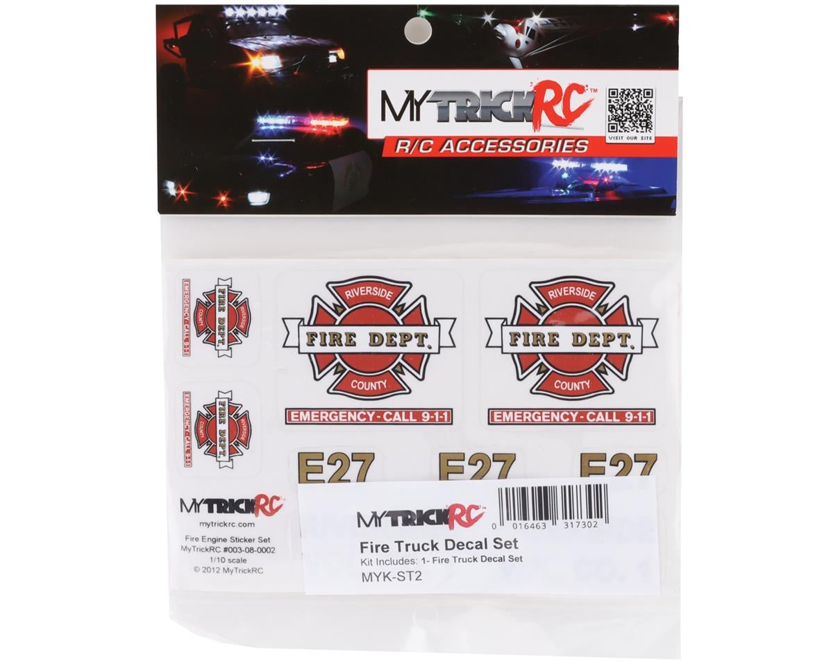 MyTrickRC Fire Truck Decal Set