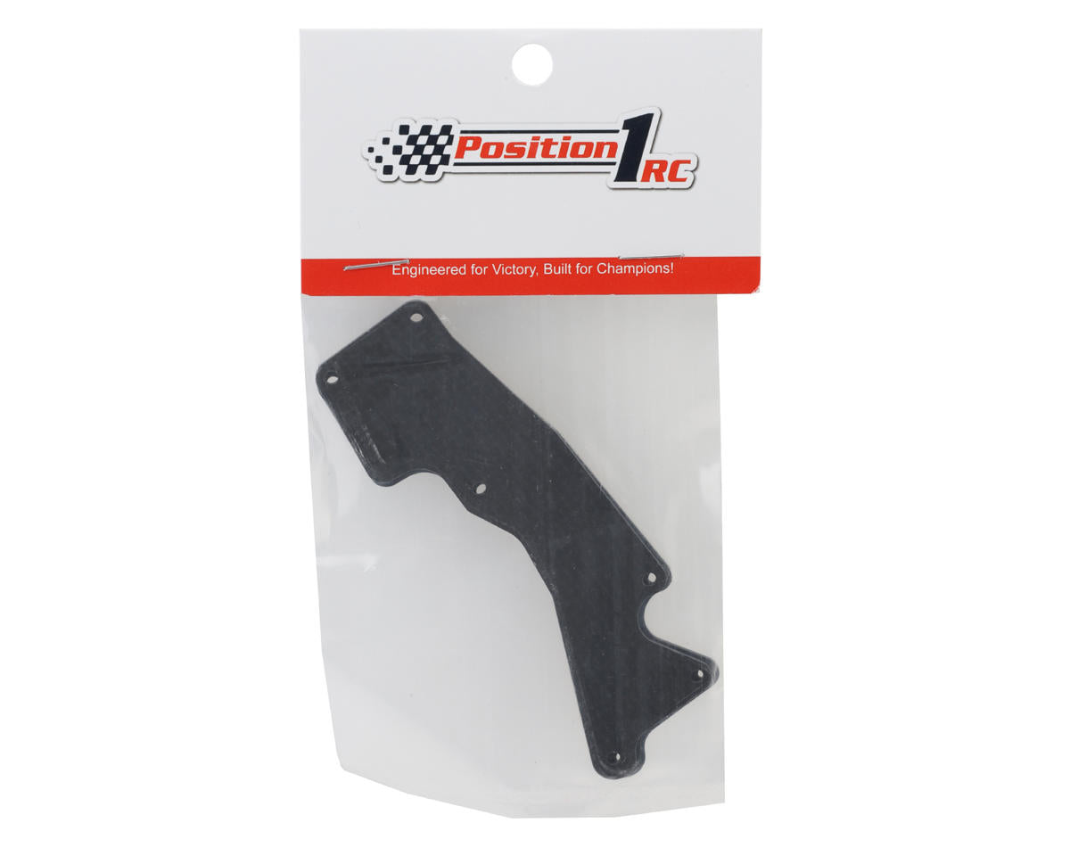 Position 1 RC TLR 8IGHT-XT/XTE Carbon Fiber Front Arm Inserts (2)