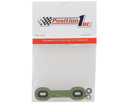 Position 1 RC Universal Carbon Fiber One Piece Wing Button Plate (Green)