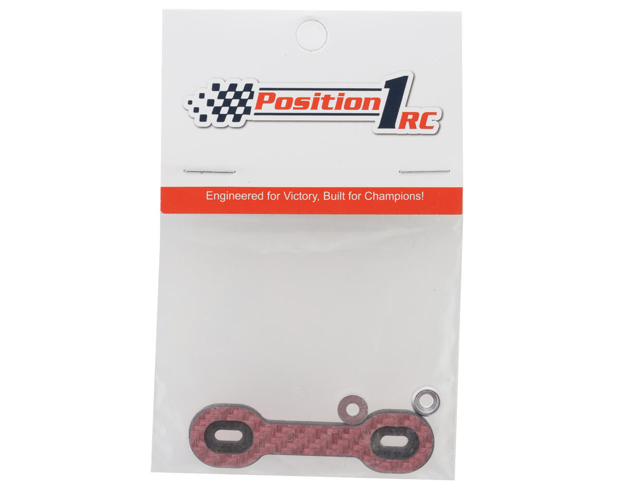 Position 1 RC Universal Carbon Fiber One Piece Wing Button Plate (Pink)