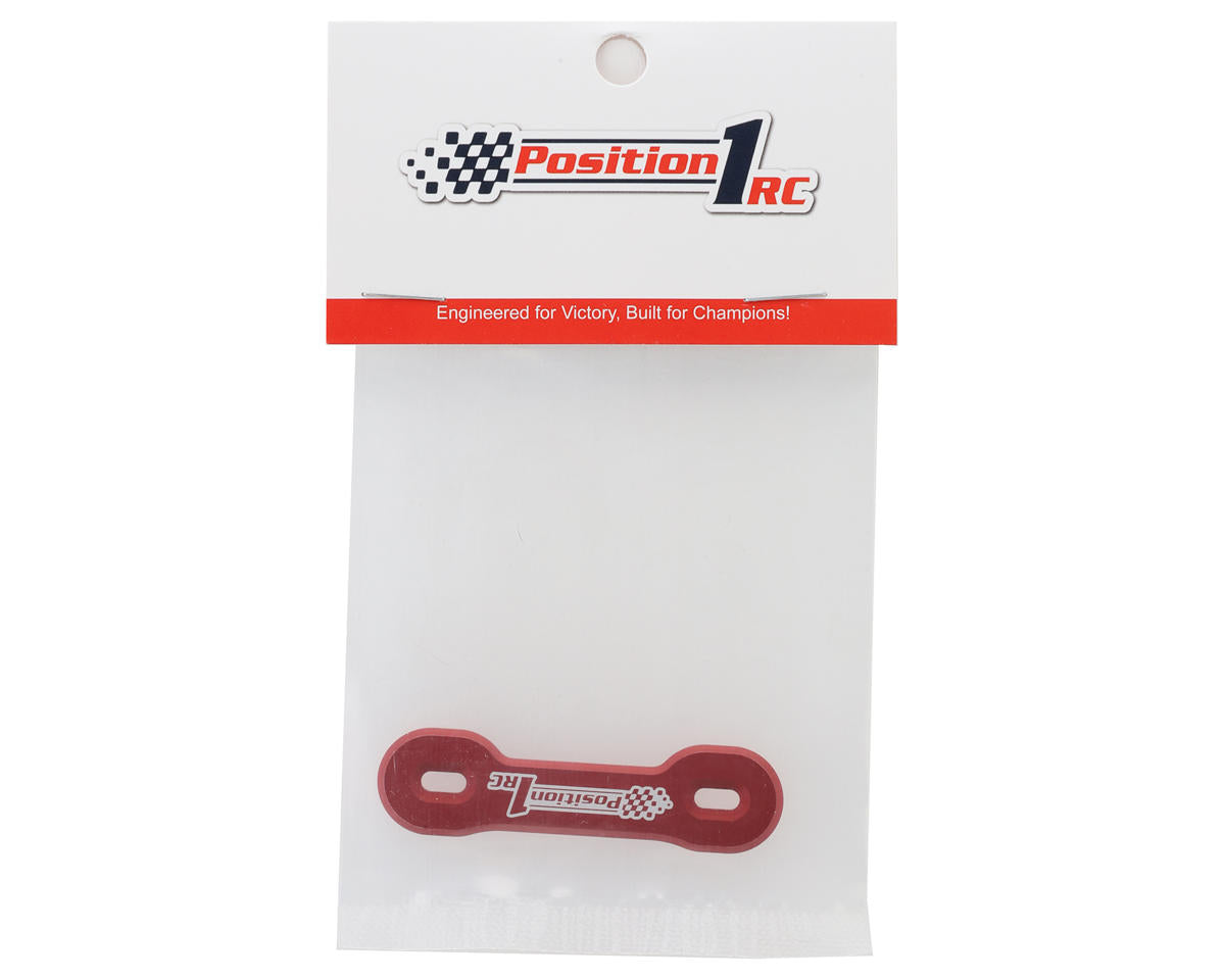 Position 1 RC Universal Aluminum One Piece Wing Button Plate (Red)