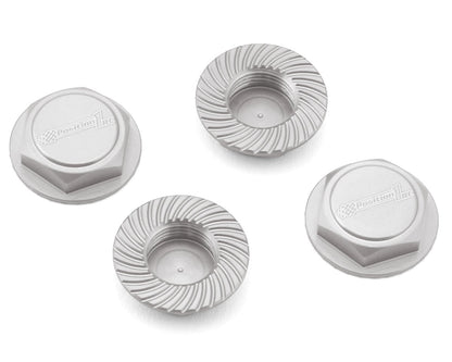 Position 1 RC Custom Laser Engraved 17mm 1/8 Serrated Wheel Nuts (Silver) (4)