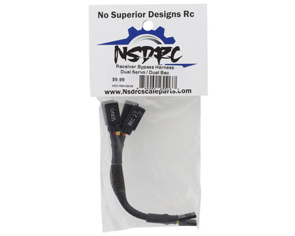 No Superior Designs RC RX Bypass Harness (Dual Servo/Dual BEC)